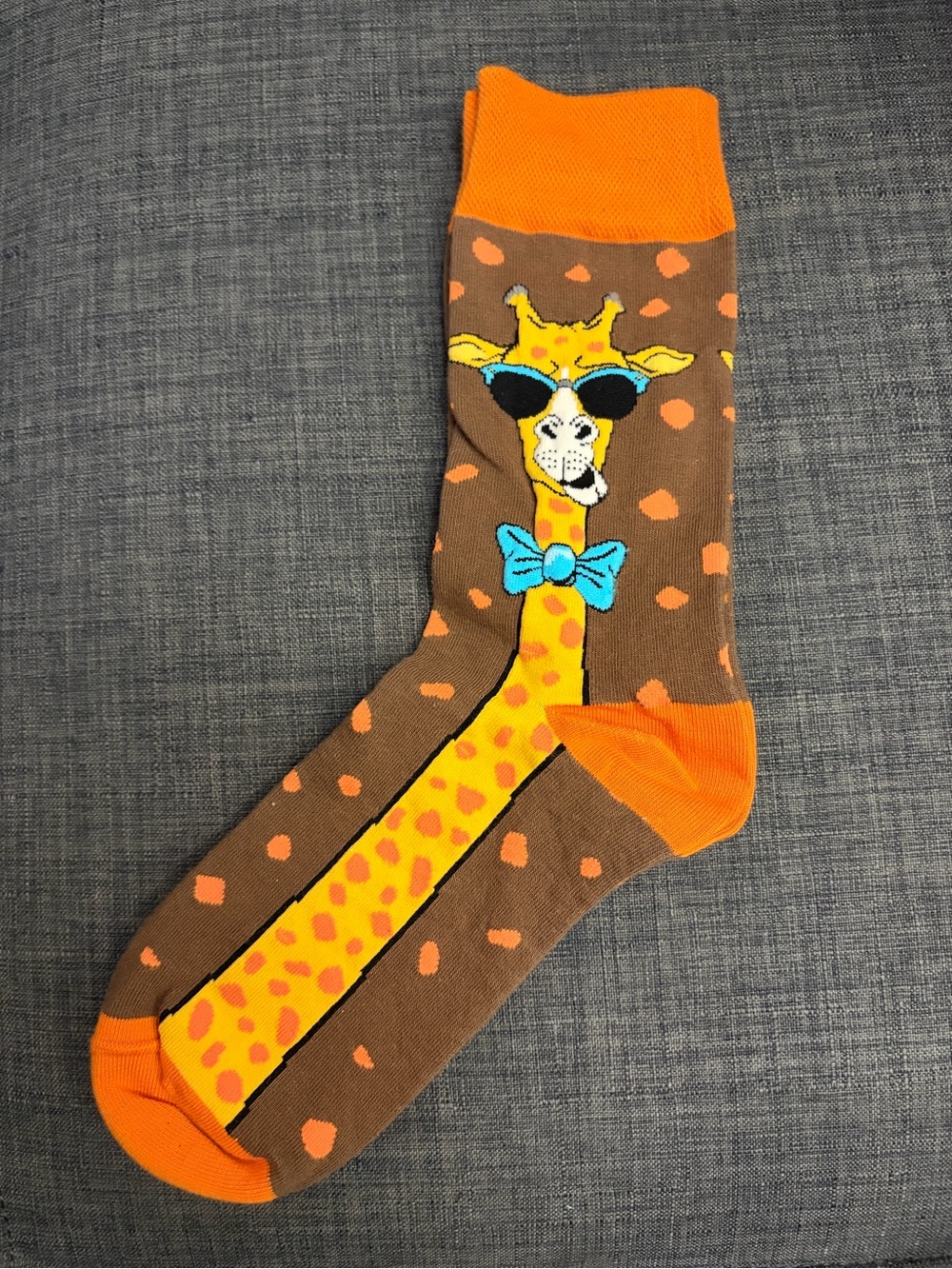 Unisex Giraffe Sunglasses Novelty Crew Socks Orange Brown Spots One Size Gift